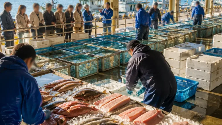 明石浦の競り、海の恵みが直結する現場を公開