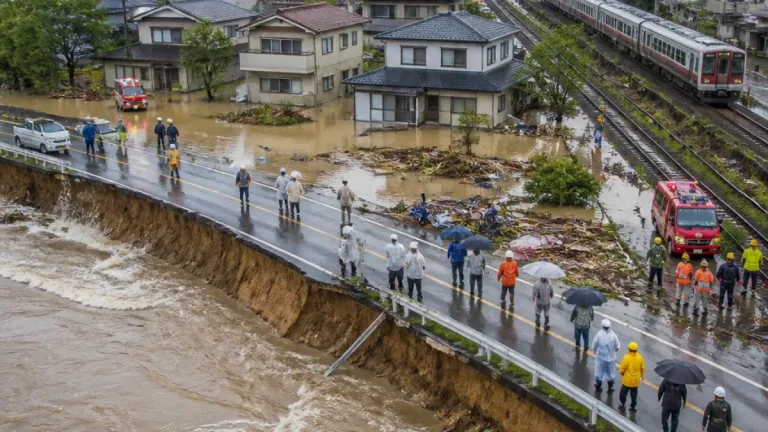 県南部で記録的短時間大雨 床下浸水や土砂崩れで一時避難指示