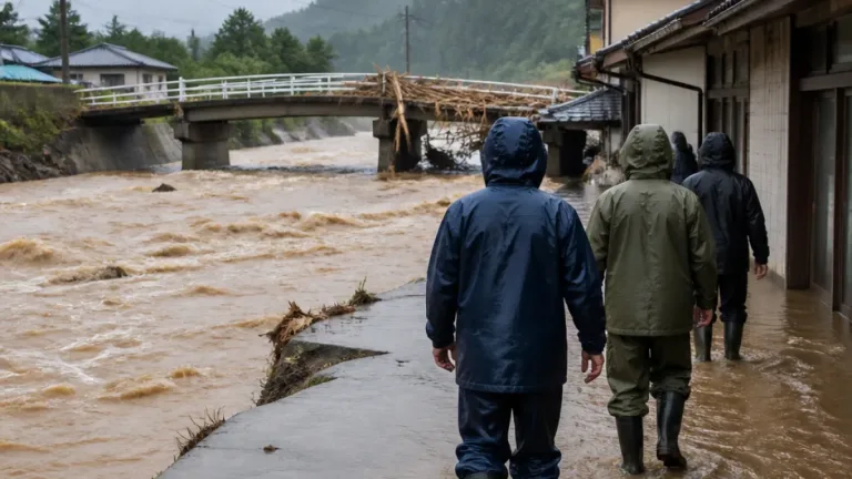 県南部で記録的大雨 横手市に避難指示、土砂災害に厳重警戒