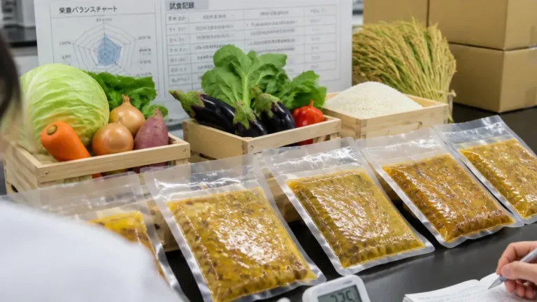 尼崎の食材で開発 常温で味を保つ“カレーリゾット”の防災食