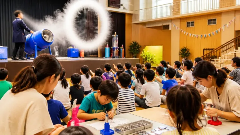 尼崎で「善ちゃん」サイエンスショー 夏休みの学びに笑顔広がる