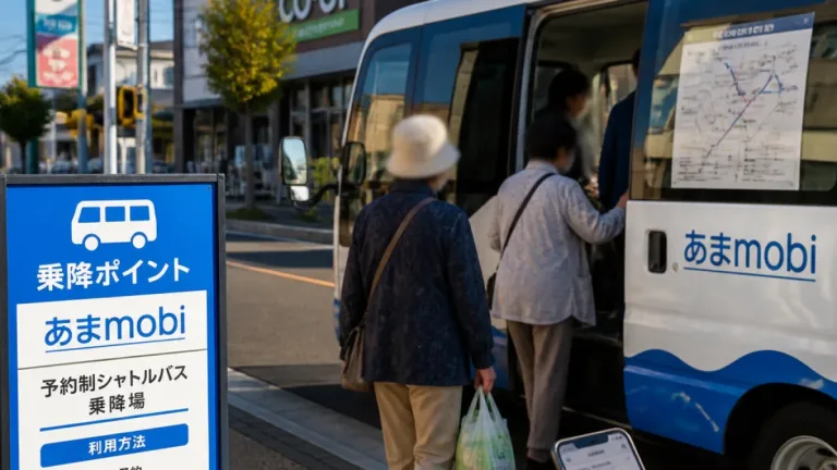 尼崎で乗合交通「あまmobi」実証運行2年目、運行域拡大と定額プラン導入