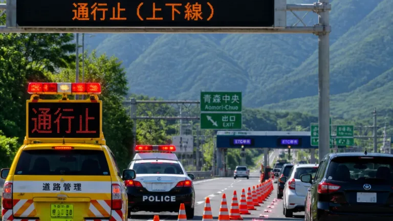 青森自動車道の一部が事故で通行止め、青森の幹線移動に影響広がる恐れ