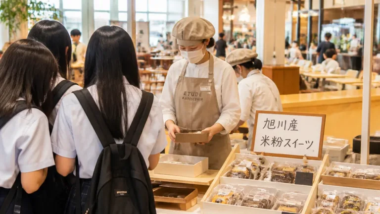 旭川で市民の日に高校生と菓子店が共同スイーツ販売