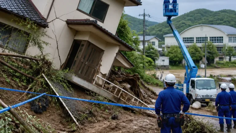 記録的大雨で足利市などに土砂崩れ・住宅損壊、避難と被害把握が続く