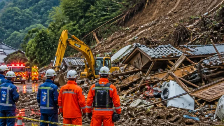足利で住宅倒壊 南部で記録的大雨