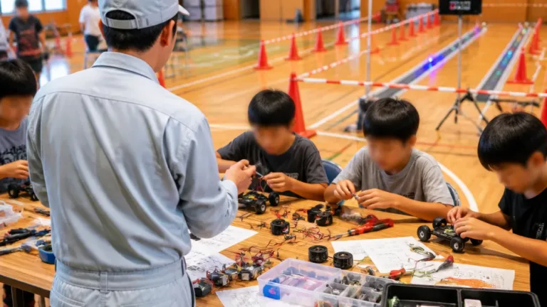 夏休みにものづくり体験 綾部で子どもロボット大会、技能と学びを競う