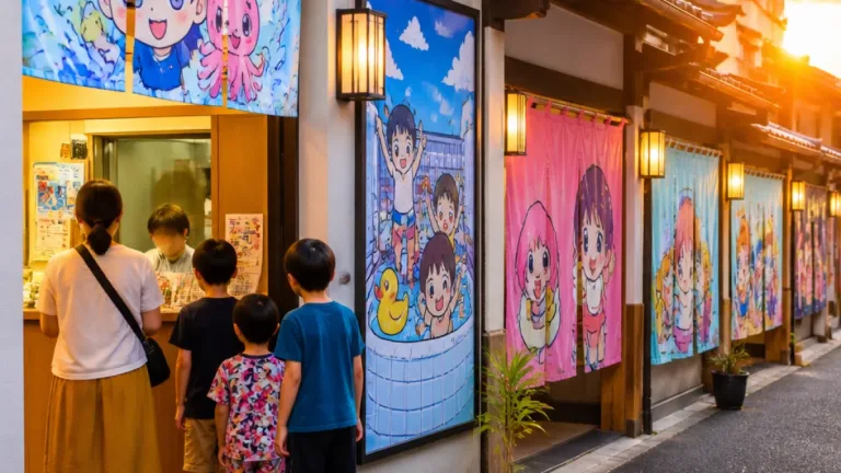 ゲームキャラと銭湯が連携 子ども無料化事業を後押しする夏の共同企画