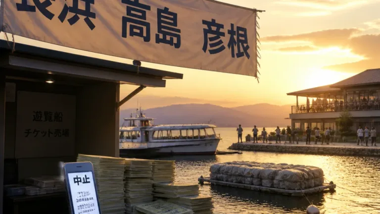 突如中止の琵琶湖三市同時花火大会