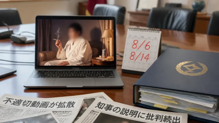 バスローブ会見と虚偽説明で停職６カ月、処分の妥当性を問う