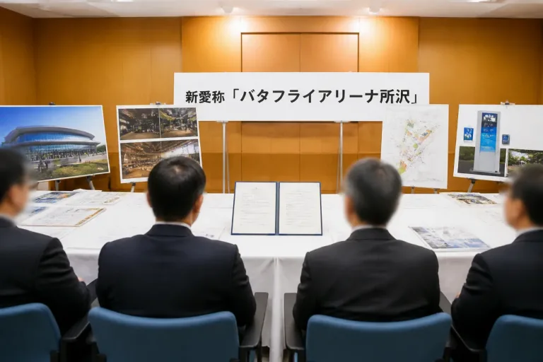 所沢市民体育館が「バタフライアリーナ所沢」に改称