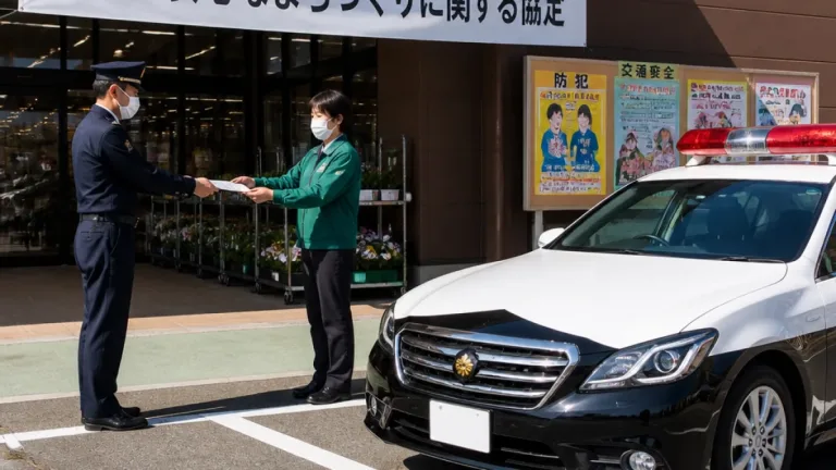 ホームセンターと警察が連携 笛吹で安全づくり協定を締結