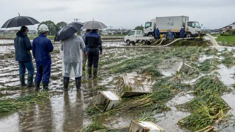 千葉豪雨 農地被害と生産再建へ政府が現地確認