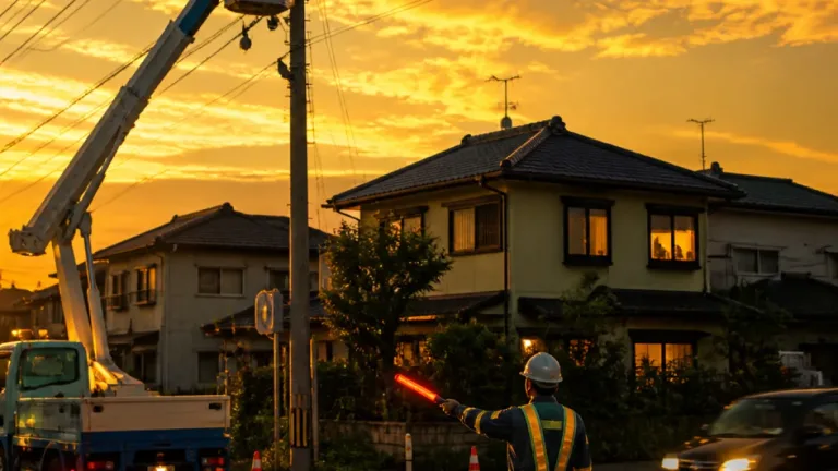 白井市で約580軒停電、夕方復旧見込み