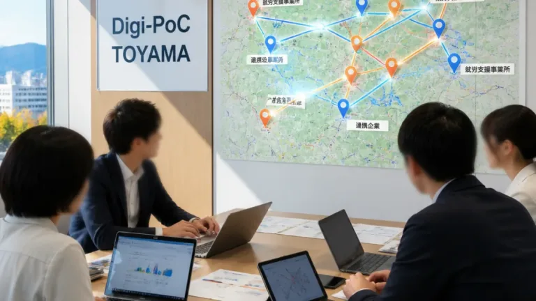 デジタルで障がい者雇用に挑む「Digi-PoC TOYAMA」採択、企業と支援事業所をつなぐ実証へ