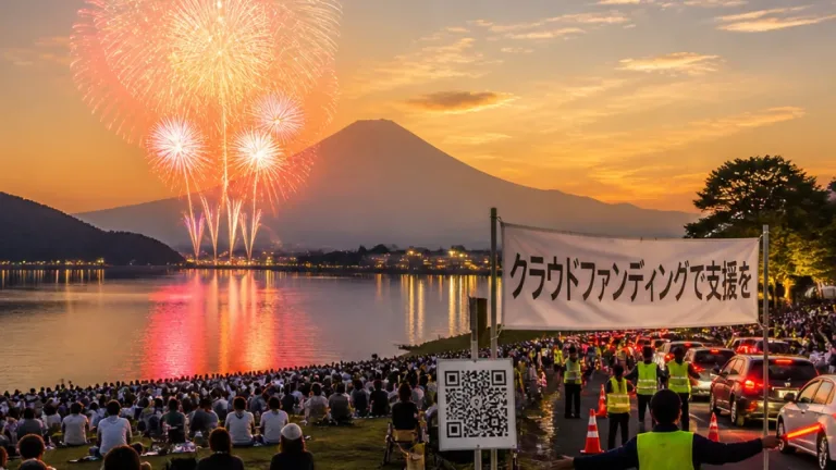 財政難で存続危機の富士五湖花火 クラウドファンディングで継続図る