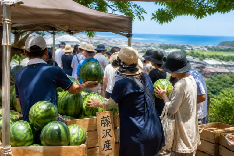 藤沢でスイカ出荷が最盛期 農家の直売会で地元消費に弾み