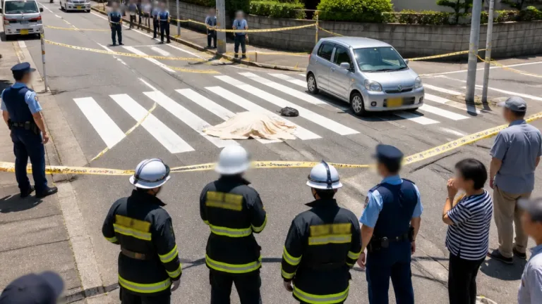 福井市の市道交差点で女性死亡 はねられた被害者の身元判明
