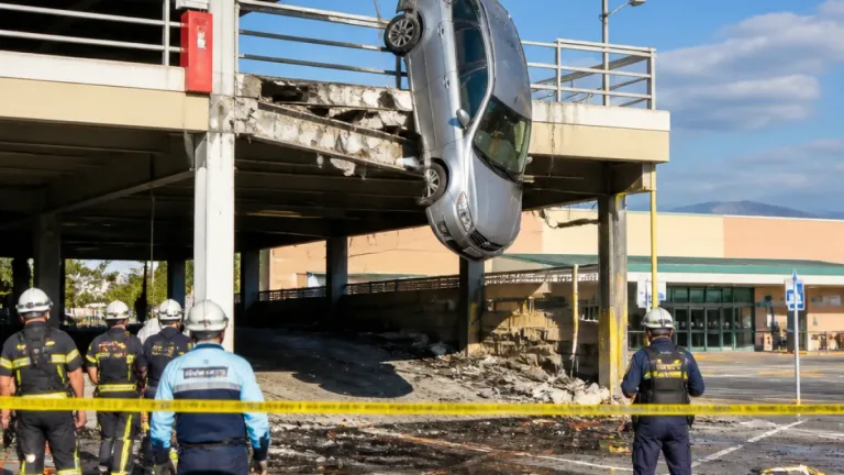 福井・敦賀の立体駐車場で車転落 夫婦が重軽傷