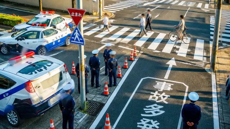 福井・敦賀市で交通取り締まり 交差点違反中心、事故多発区間で実施
