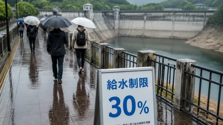 福岡で梅雨明け後にまとまった雨 水不足への一時的な安堵と今後の警戒