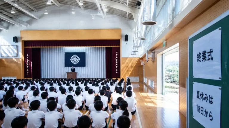 多くの小中学校が終業式 宗像市は空調完備の体育館で実施、18日から夏休み