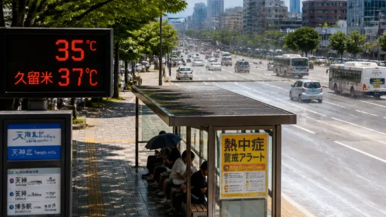 猛暑続く25日は福岡35度、久留米37度の予想 熱中症警戒