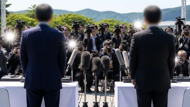 福岡県議会の金銭授受疑惑、知事と議長が公の場で同席
