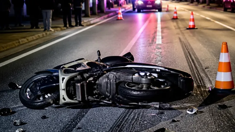 福岡・古賀でパトカー追跡のミニバイク転倒 高校生が軽傷