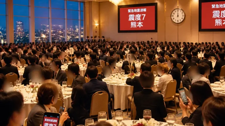 熊本震度7の当夜に県内で政治資金パーティー開催 発言が波紋広げる