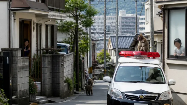 福岡・中央区でサル複数目撃 警察が在宅者へ警戒呼びかけ