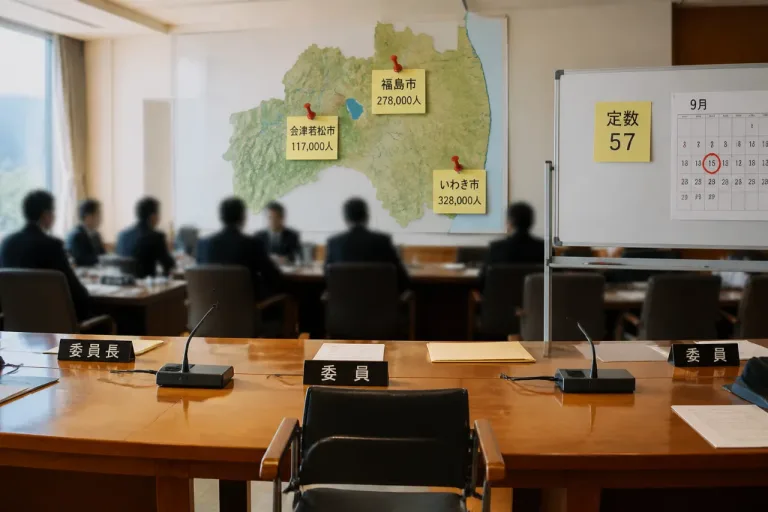 福島県議定数を１減へ 選挙区配分は今後協議