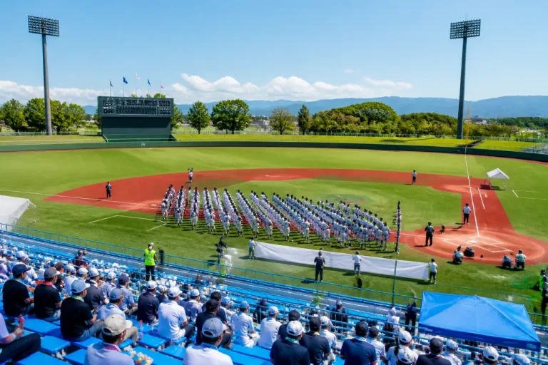 福島で高校野球福島大会開幕、あづま球場で開会式リハーサル
