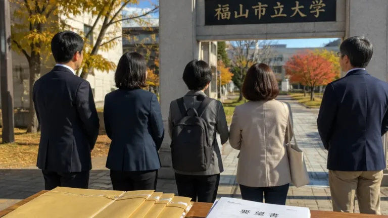 福山の市立大学、理事長選考の透明性求める教職員の要望書