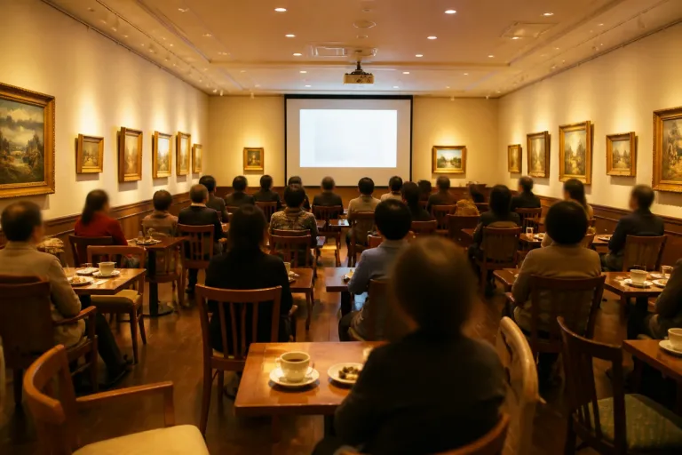 福山の美術館喫茶室で映画上映 街の映画文化の受け皿に
