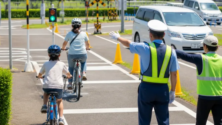 船橋・津田沼の教習所で親子向け「自転車教習」 警察と地域が連携し実地で安全確認