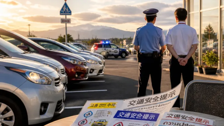 外国人レンタカー事故が増加 警察が外国語で交通安全を呼びかけ