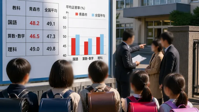 学力調査で青森は小中4教科、全国平均を下回る科目が明らかに