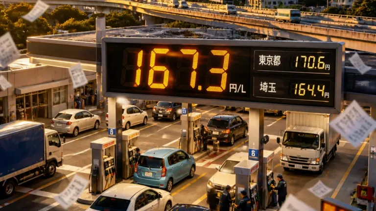 首都圏のガソリン平均、7月6日時点で167.3円に
