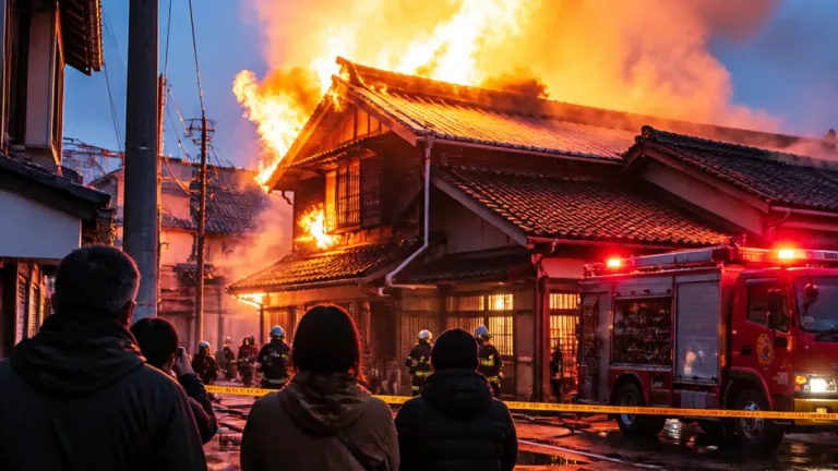 岐阜・大垣市郭町東で早朝に火災、周辺住民は警戒を