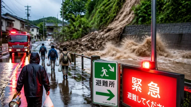 五泉市に大雨危険警報（レベル4）発表、直ちに避難行動を