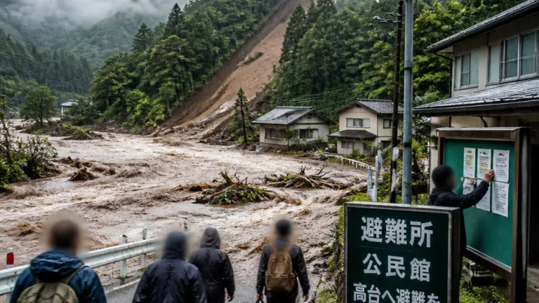 八幡平市に「レベル4」土砂災害危険、住民に即時の避難行動を要請