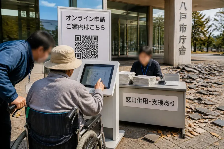 八戸震災対応で罹災証明のオンライン申請が主流化