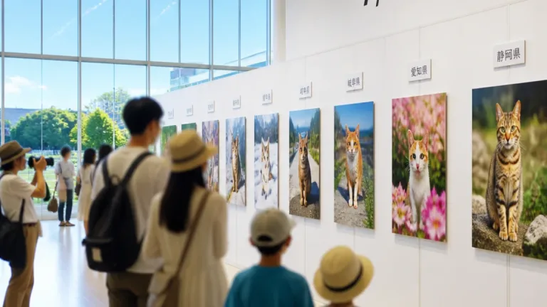 浜松から夏の小旅行に 全国の「ご当地ネコ」写真展が開催
