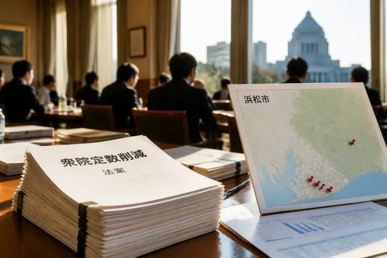 浜松の有権者に影響、衆院定数削減法の今国会成立見送り