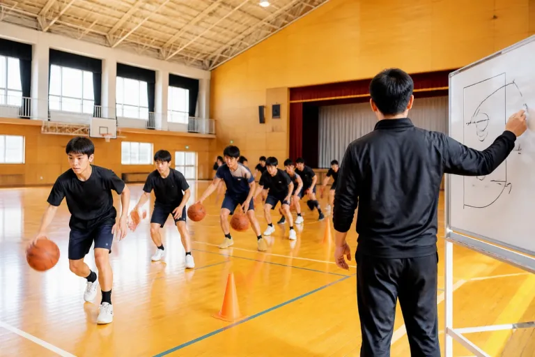 秋田・北秋田でＢリーグ指導 浜中氏が中学生に技術伝授