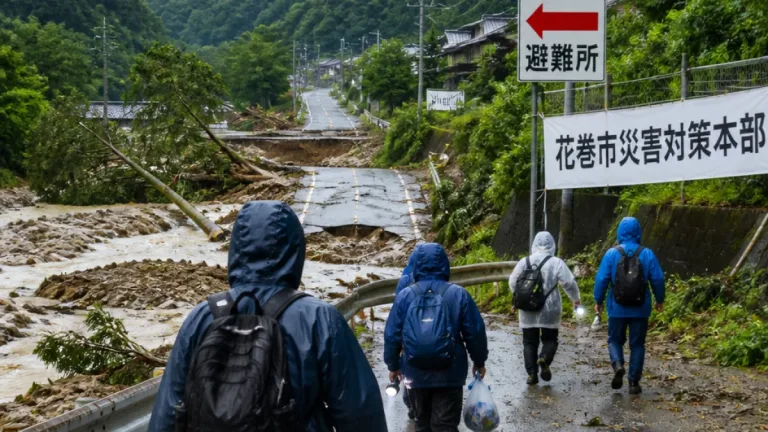花巻市に「レベル4 土砂災害危険」発表 避難の即時行動を呼びかけ