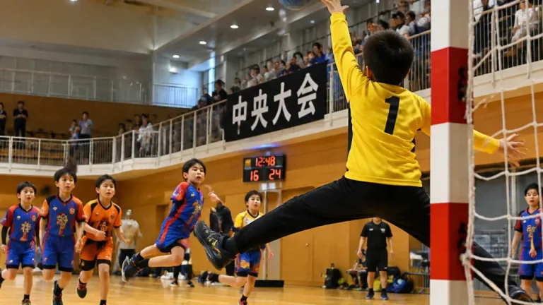 小学年代のハンドボールで白熱、県中央大会が笑顔と競り合いを生む