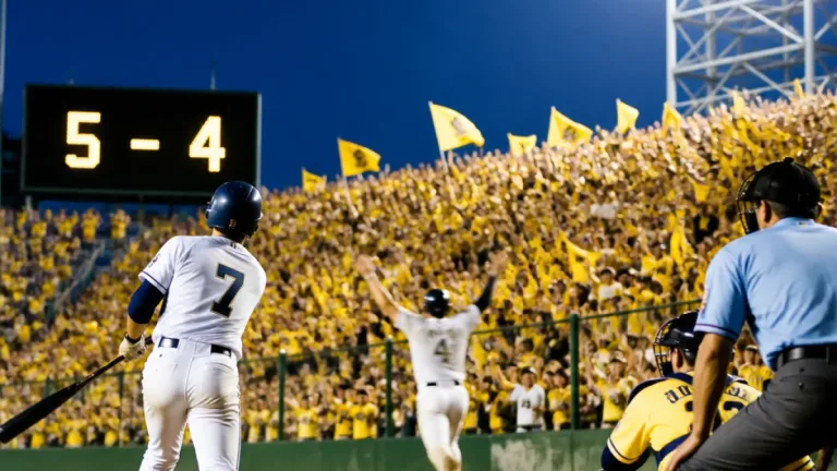 阪神が甲子園で競り勝ち 尼崎のファンに届いた決勝犠飛