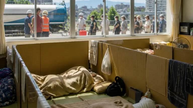 酷暑と水確保に集中、避難生活の転換を最優先に